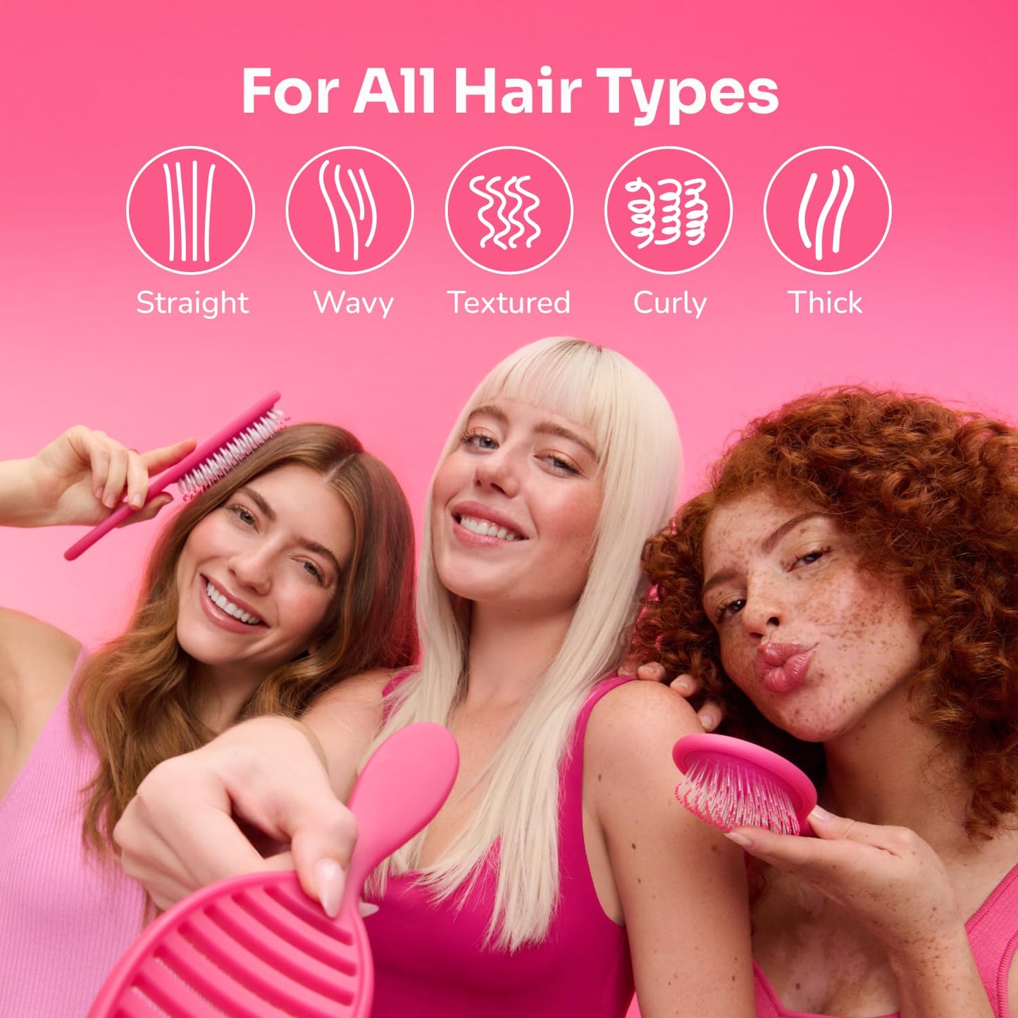 Wet Brush Original Detangler, Cherry (Tutti Fruitti), Ultra-Soft IntelliFlex Bristles Bristles Glide Through Tangles, Detangling Hair Brush, All Hair Beauty and Personal Care Wet Brush