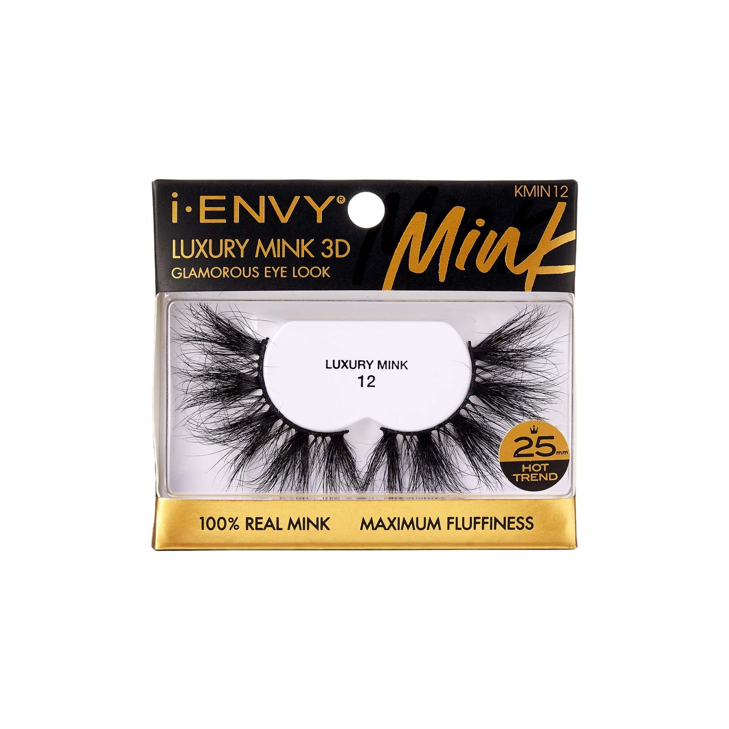 i-ENVY False Lashes Luxury Mink Collection Eyelashes 100% Real Mink Glamorous Eye Look Lashes Maximum Fluffiness 3D Multi-Curl Angle