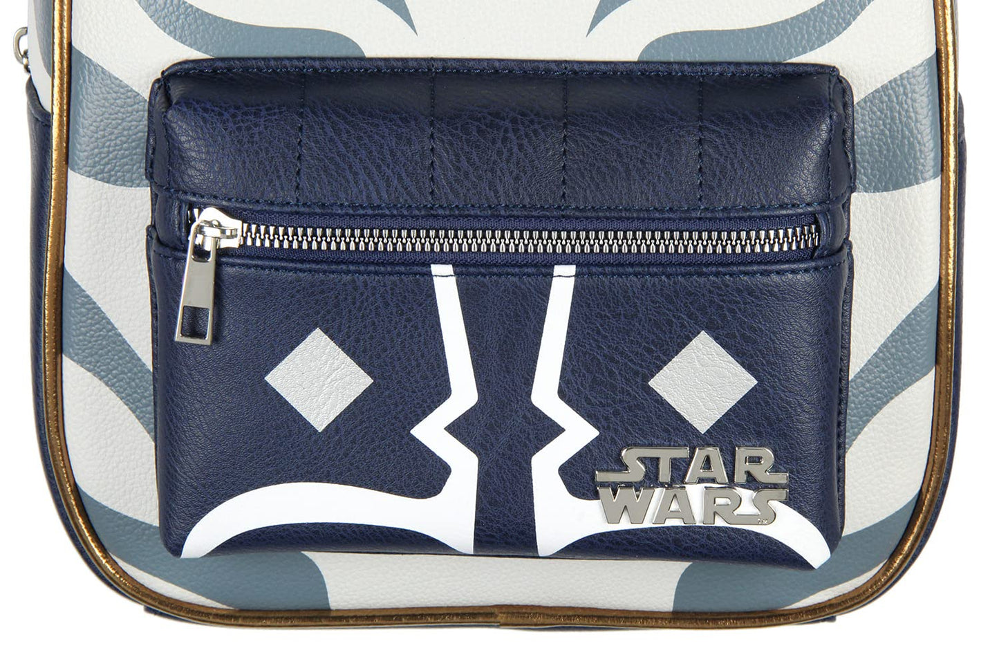 Bioworld Star Wars Ahsoka Tano Character Pattern Faux Leather Tote Bag Mini Backpack