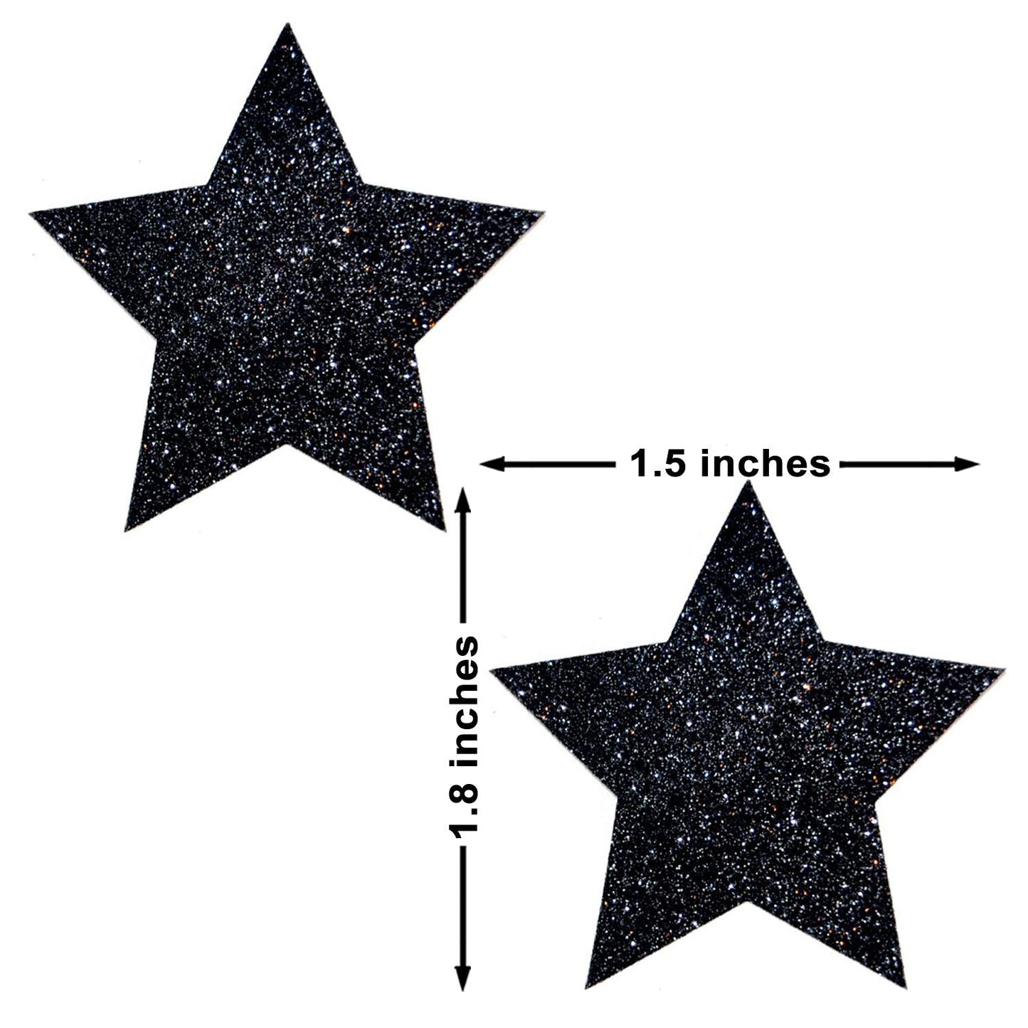 Neva Nude Black Mallice Glitter Starry Nights Bodistix - Glitter Body Stickers for Festivals, Raves, & Parties | Medical Grade Adhesive, Waterproof