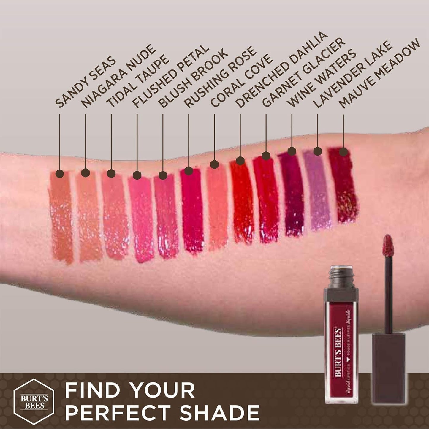 Burt's Bees Peony Puddle Liquid Lipstick, 0.21 OZ