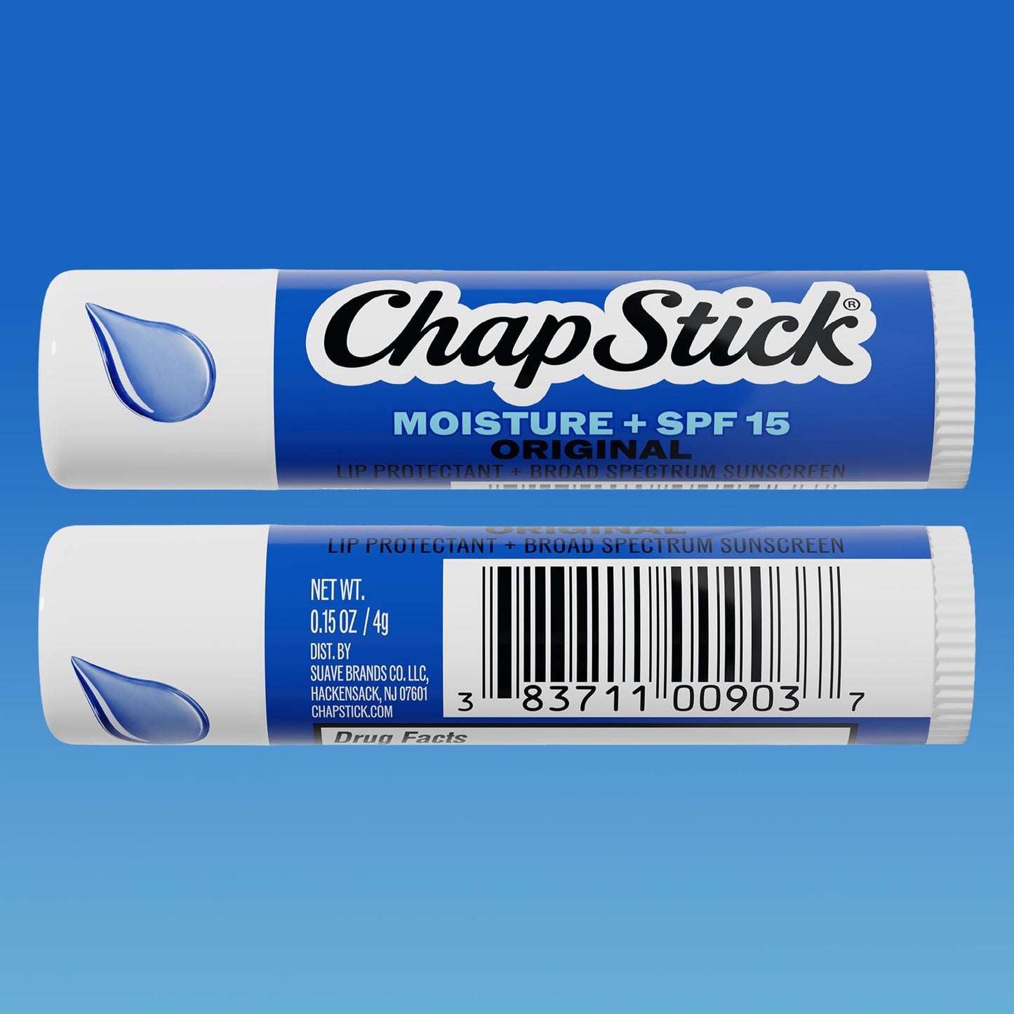 ChapStick Moisture + SPF 15 Bulk Lip Balm Sunscreen 24-Pack, 0.15 Oz Ea Beauty and Personal Care ChapStick