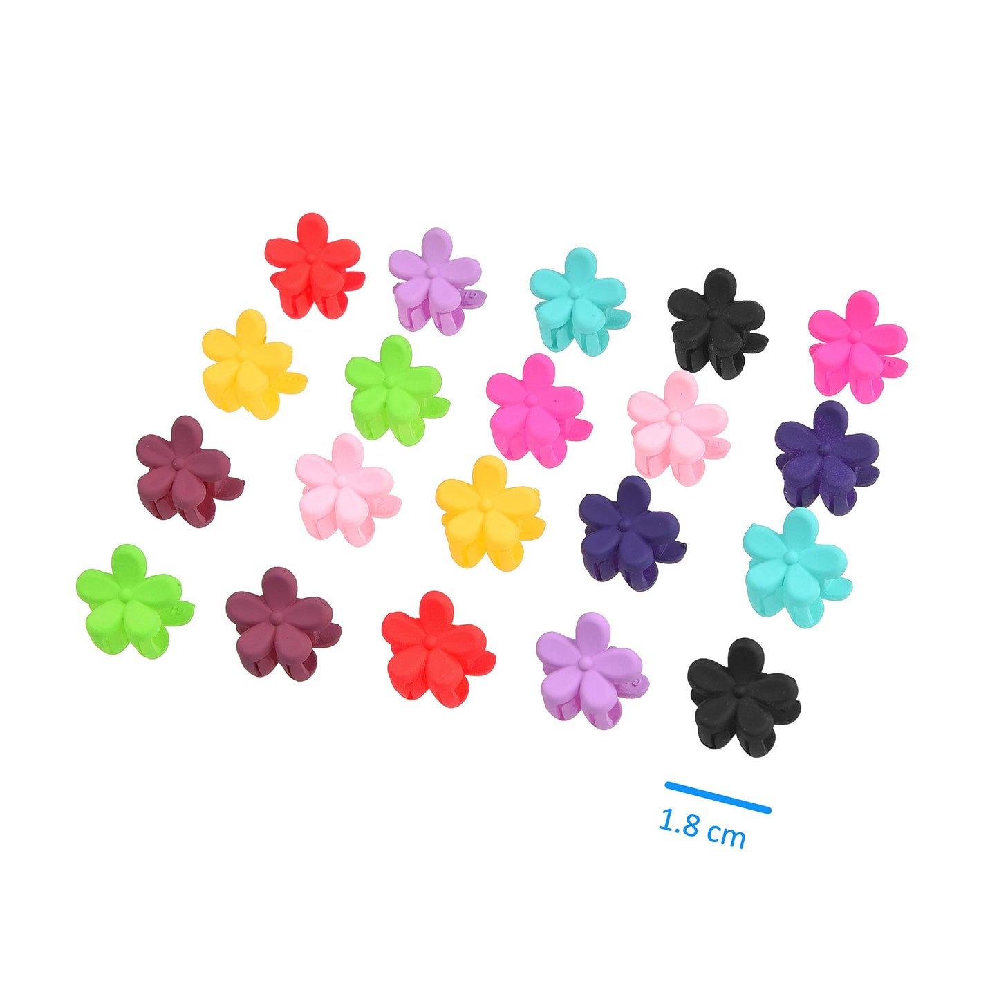 Kare & Kind 200 Hair Band Ties and 20 Mini Hair Claw Clip Pins- Assorted Colors - Cotton/Polyblend Material - Different Designs and Styles -