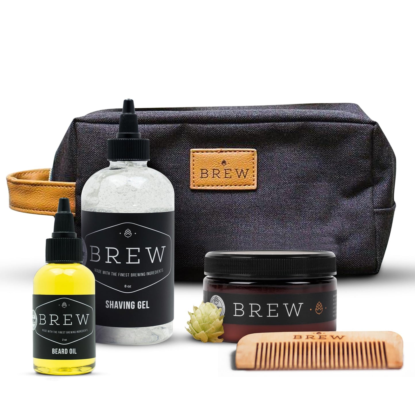 Brew Grooming Hair Styling Clay for Men - Matte Strong Hold Molding Pomade for Beard and Hair - Natural Ingredients Barley, Hops, Yeast - Paraben Free