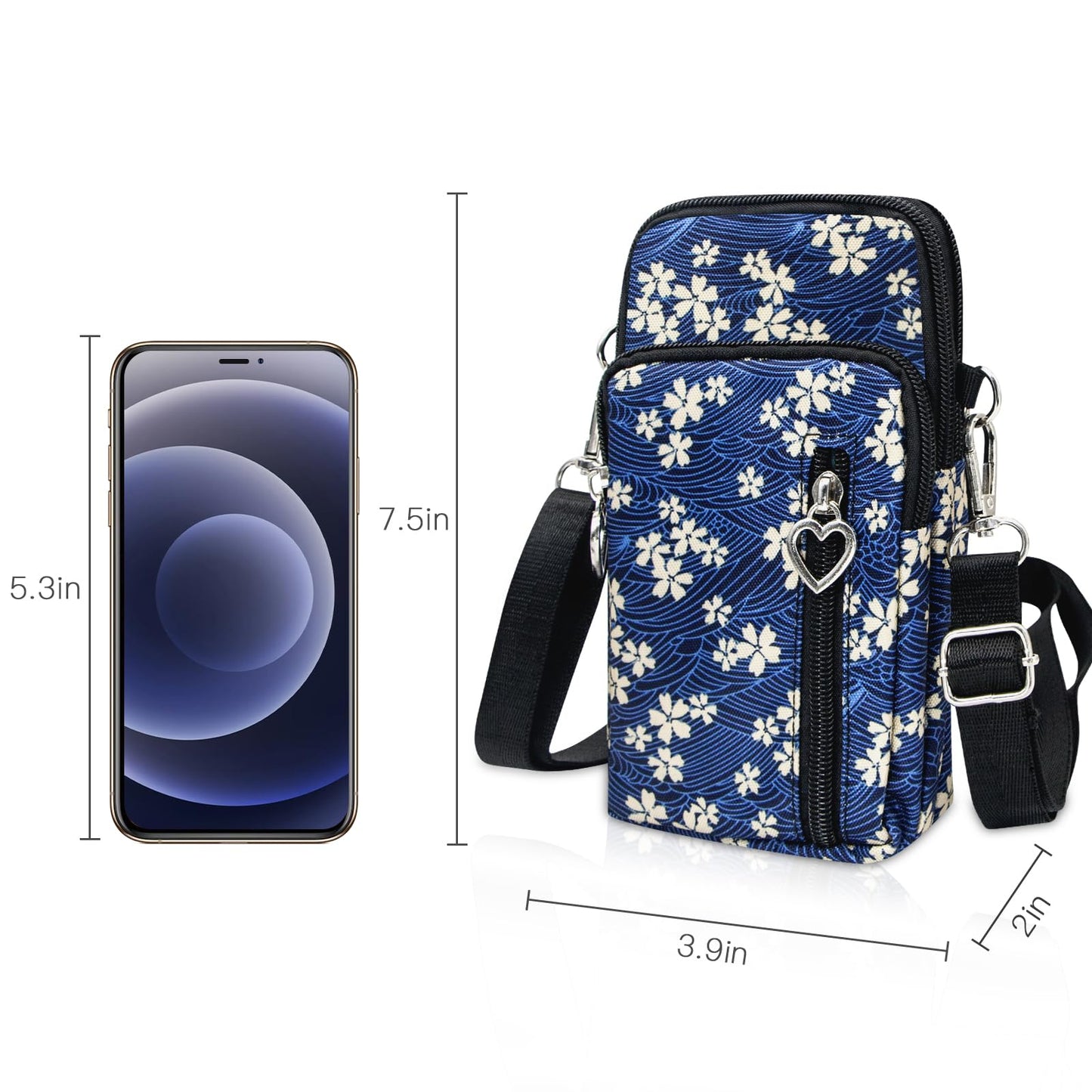 BIAOTIE Lightweight Small Crossbody bags Cell Phone Purses Travel Pouch Shoulder Bag