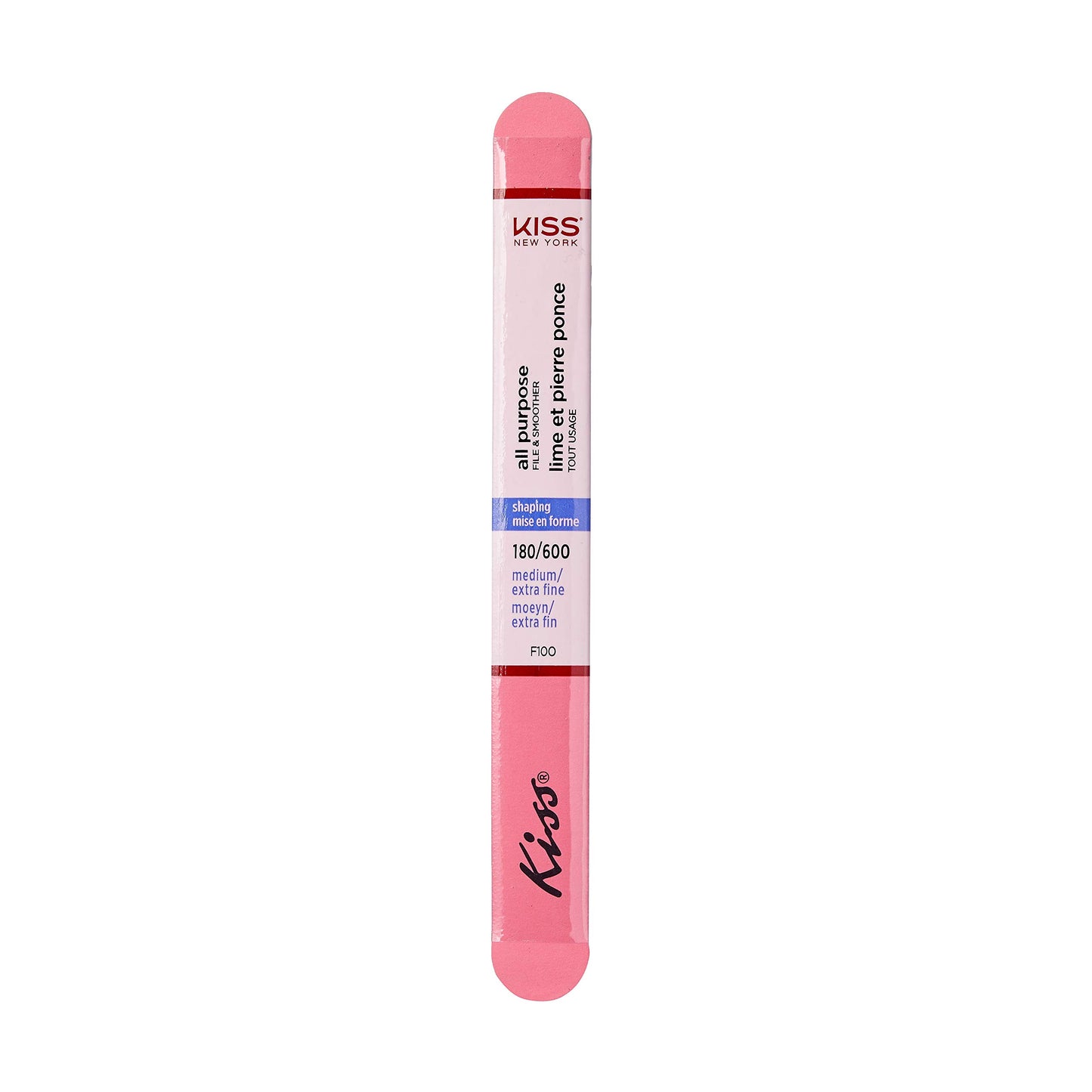 Kiss File All Purpose & Smoother 180 Medium / 600 Extra Fine F100N - Pack of 12