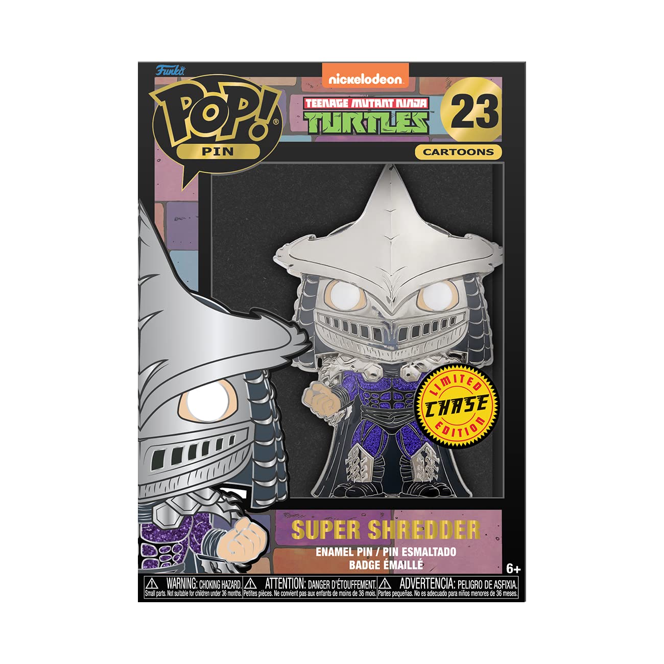 Funko Pop Enamel Pin: Teenage Mutant Ninja Turtles - Super Shredder, Glow in The Dark, Chance of Chase Enamel Pins - Cute Collectable Novelty Brooch…