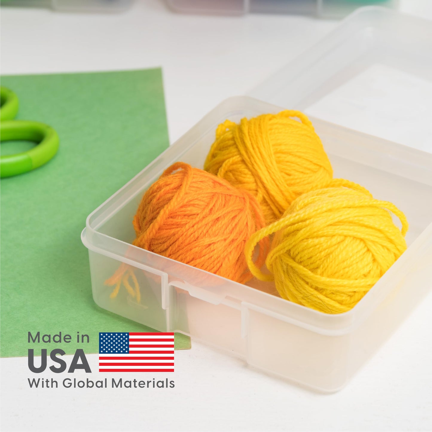 IRIS USA Pencil Case Boxes, 10-Pack, |Made in USA|, Plastic Bead Organizing Containers with Snap Lid for Arts, Crafts, Ephemera, Stickers, & Dance…