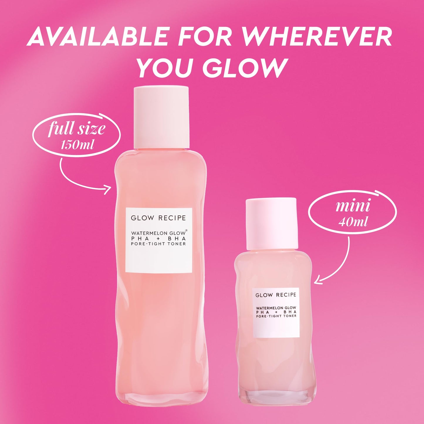Glow Recipe PHA + BHA Face Toner, Korean Exfoliating Toner for Pores, Gentle Chemical Exfoliant + Hydrating Toner, Watermelon, Cactus Water + Glycerin