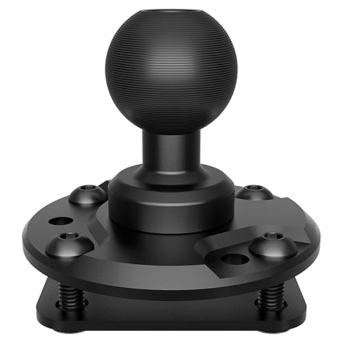 Tackform Round AMPS Mount - 25.4mm/1”/B-Sized System Compatible | CNC 6061-T6 Aluminum Ball | 7-Hole Drill Base | Mount Direct to Dash, AMPS, or Grid…
