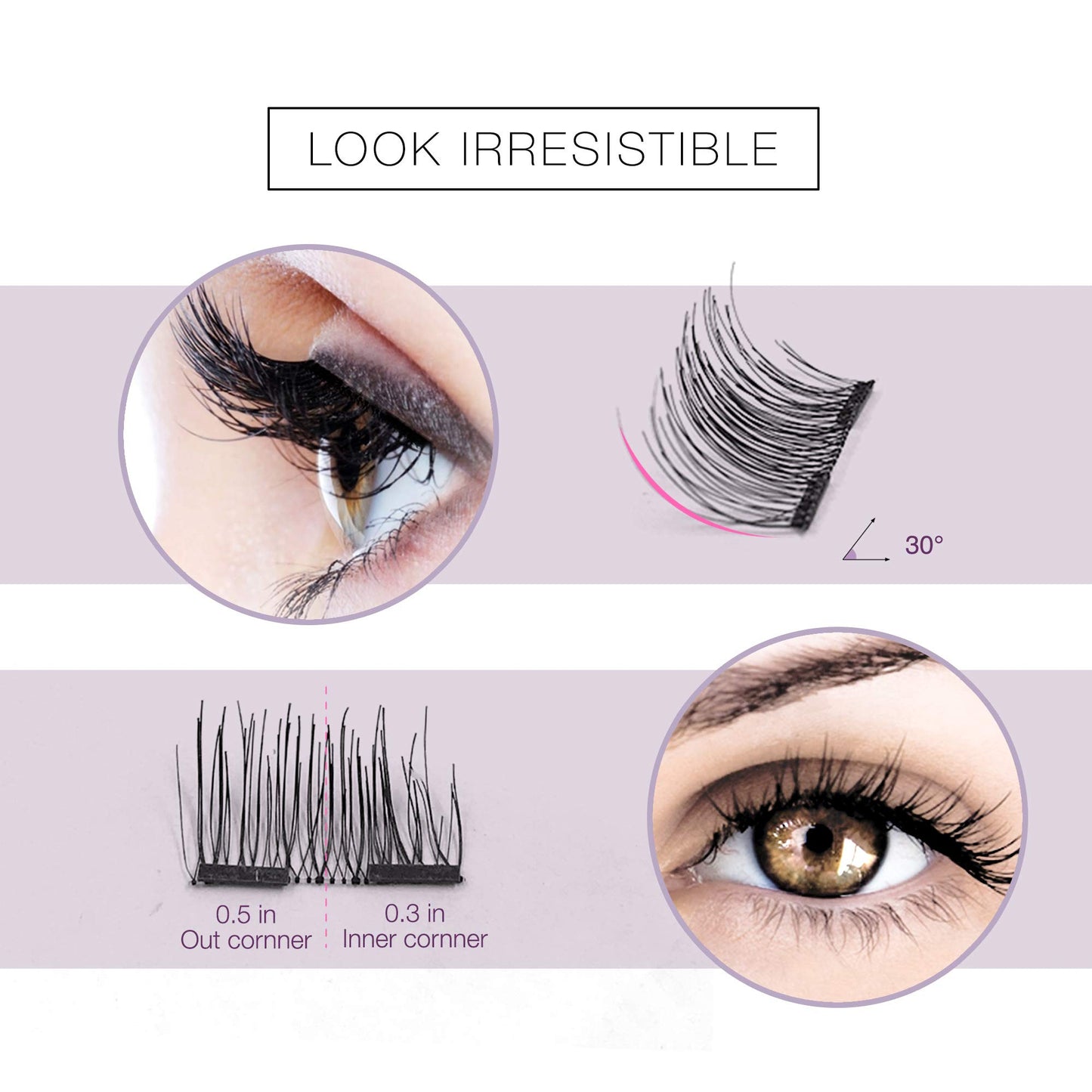 VASSOUL Magnetic Eyelashes with Applicator - Reusable Premium Lashes, Easy Application, No Glue Needed, Natural Look