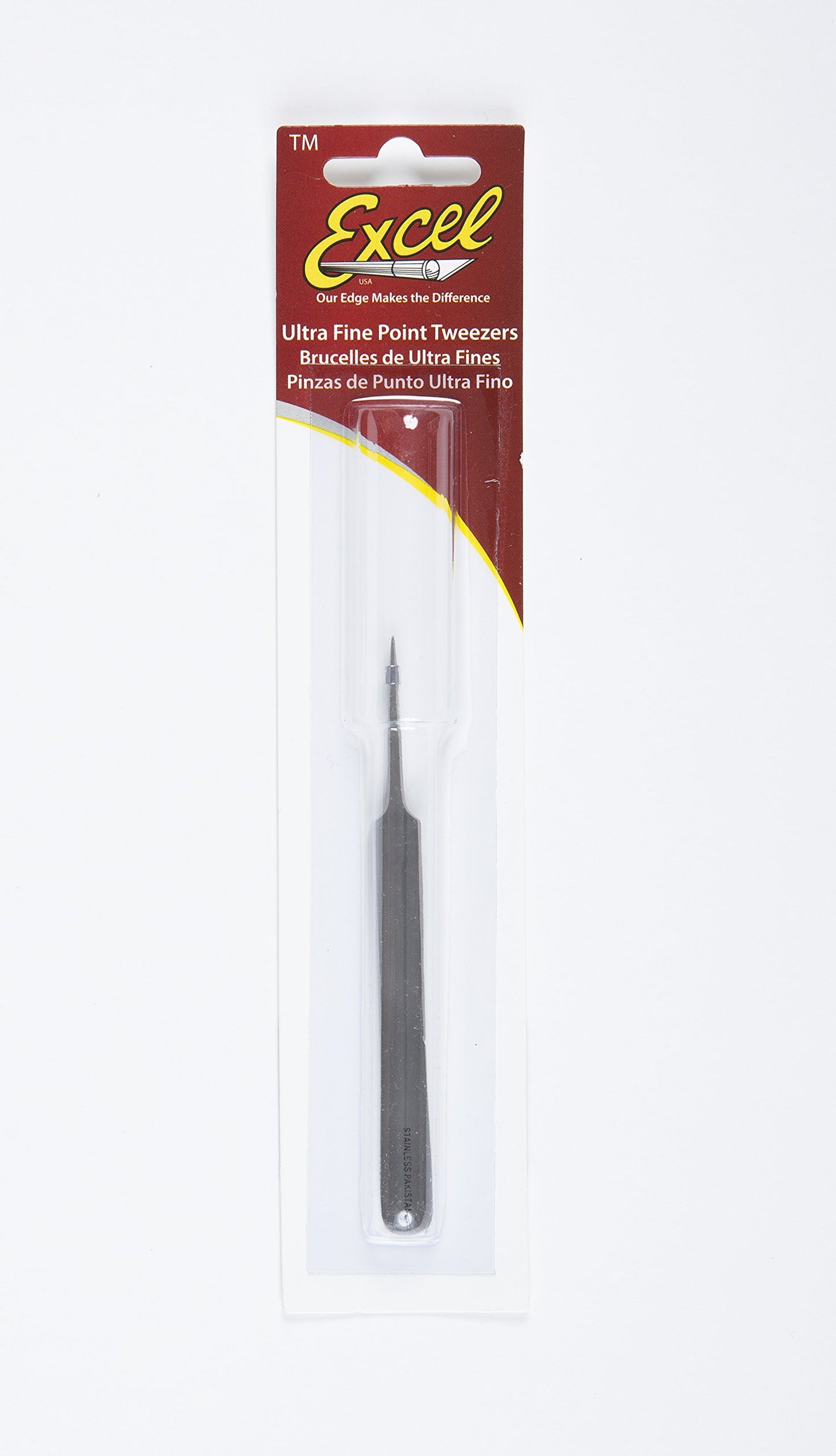 Excel Straight Point Tweezer, Polished