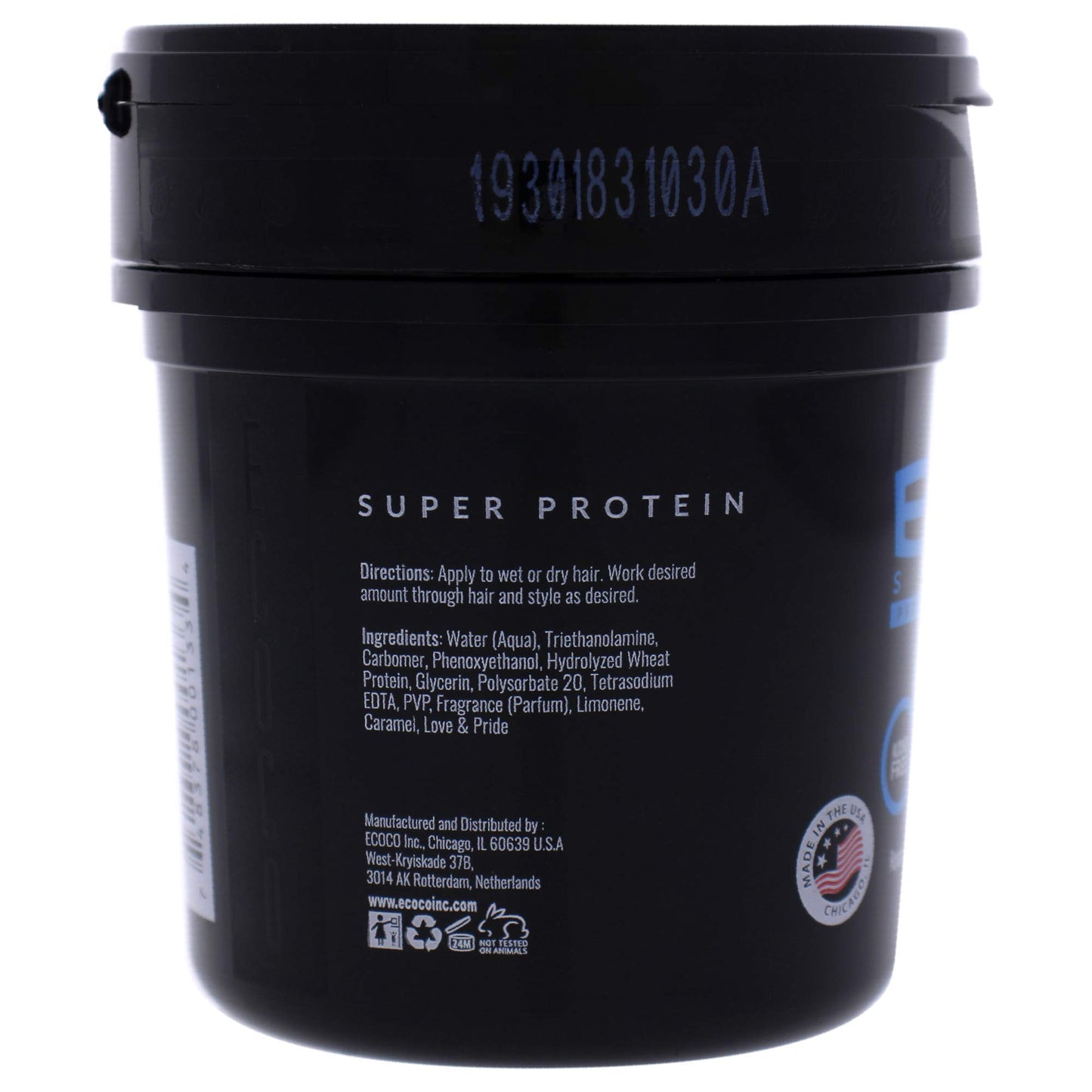ECOCO Eco Style Gel Regular Super Protein Provides Gravity Defying Hold & Long Lasting Shine, Helps Maintain Healthy Hair, Perfect for Pin Ups & Twist