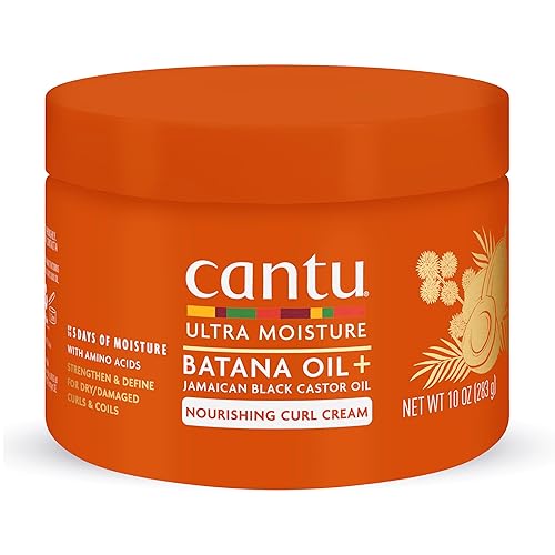 Cantu Ultra Moisture Nourishing Curling Cream with Batana Oil + Jamaican Black Castor Oil, 10 oz