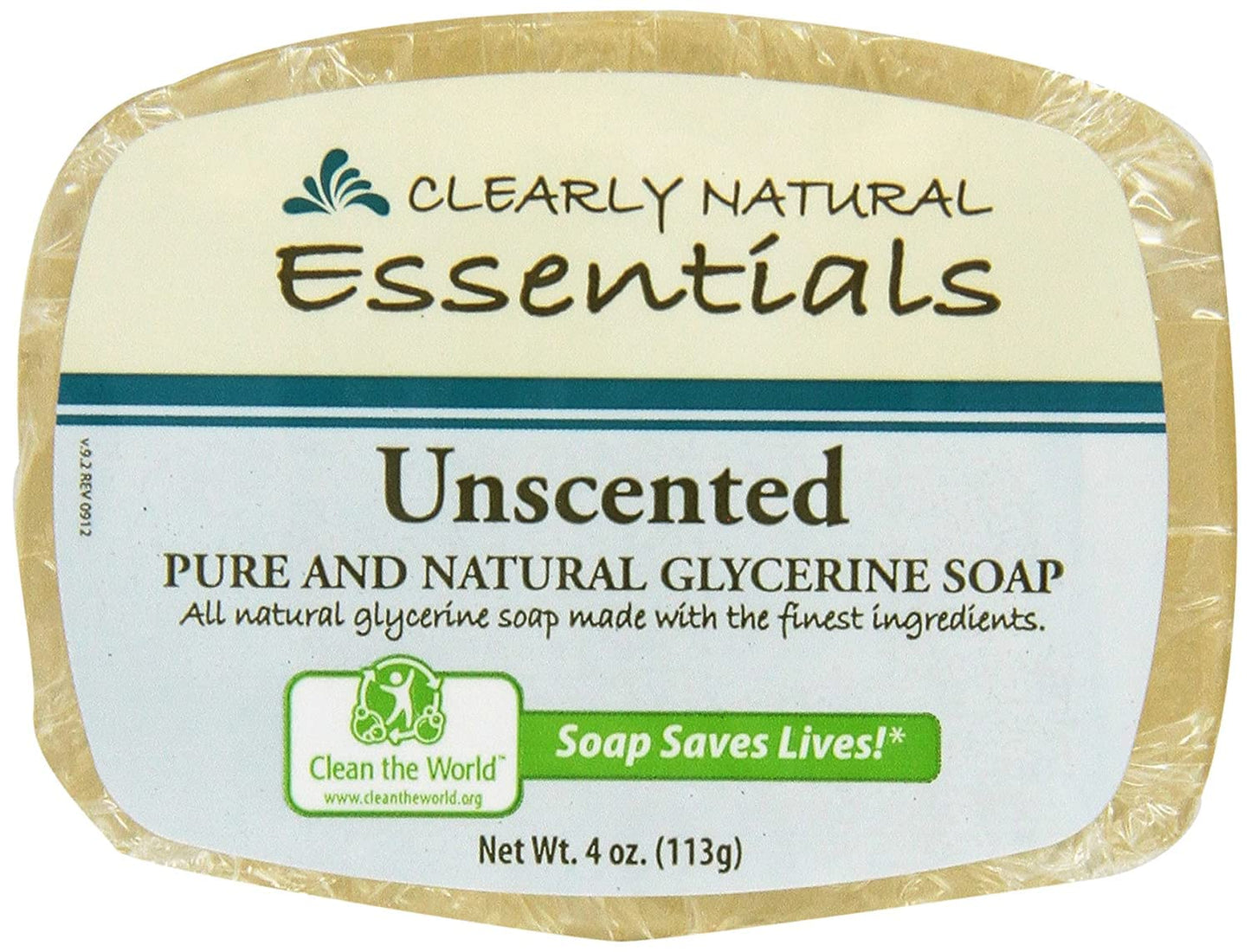 Clearly Naturals Unscented Glycerin Soap (12x4 Oz)12