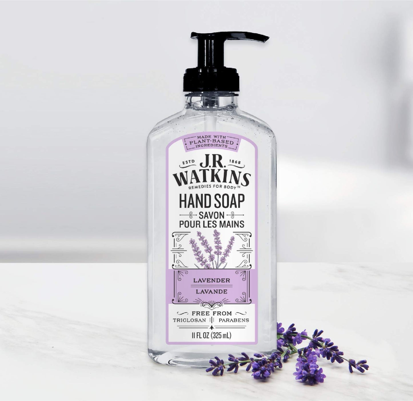 J. R. Watkins Liquid Hand Soap - Lavender - 11 Fl Oz (Pack of 2)