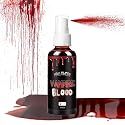 Halloween Fake Blood Spray, Blood Splatter Fake Blood Washable, Fake Blood for Clothes and Zombie Monster Vampire Clown, Cosplay Party Makeup