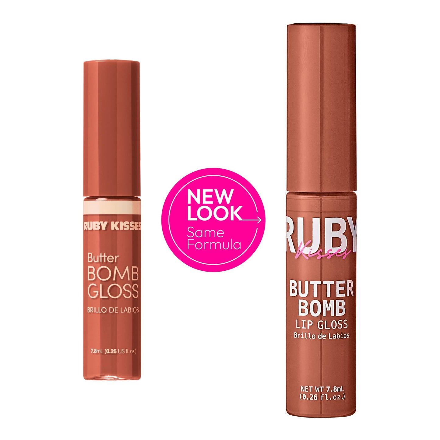 Ruby Kisses Butter Bomb Lip Gloss, High-Shine Non-Sticky Hydrating Plumping