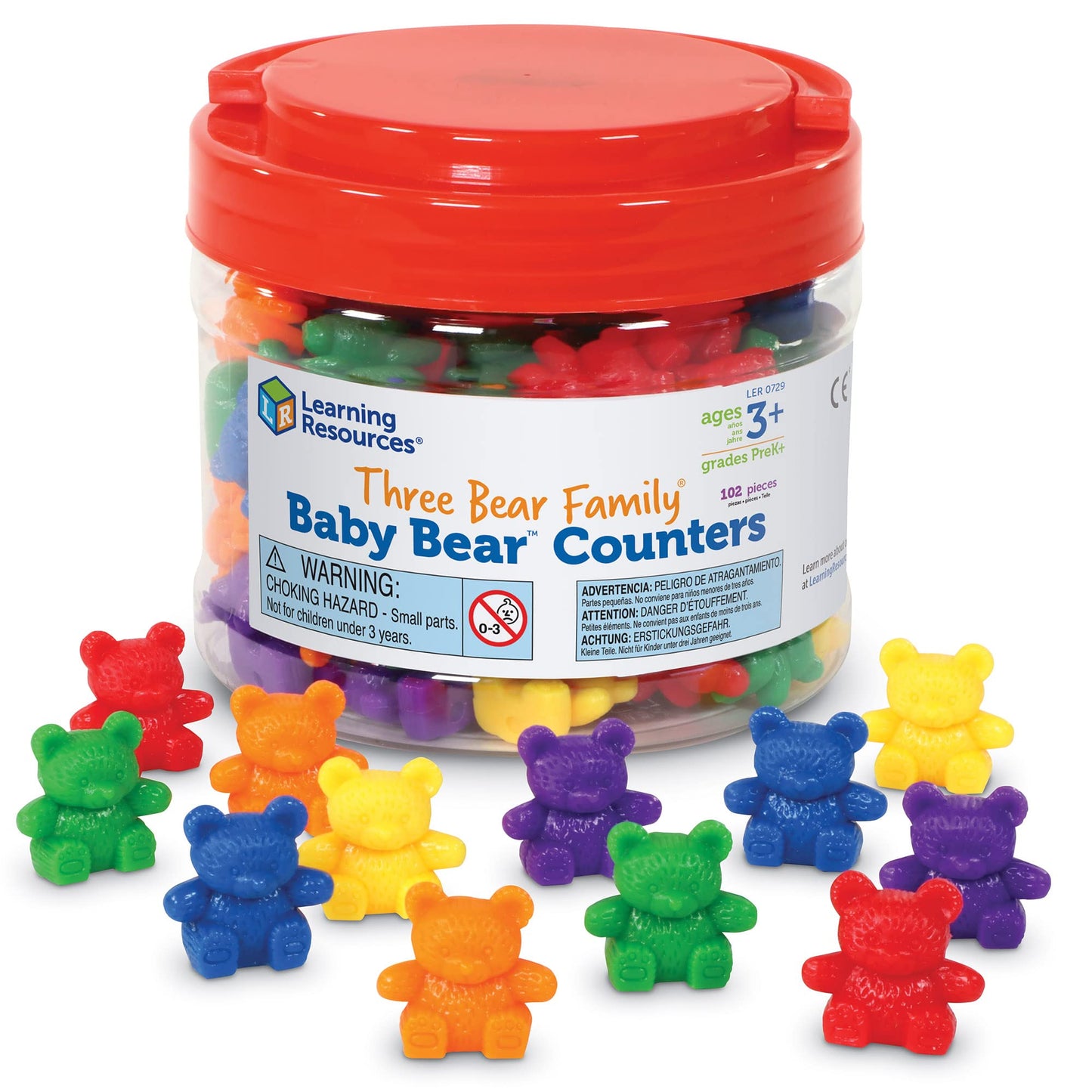 Learning Resources Baby Bear Counters – 102 Pieces Counting Manipulatives for Toddlers & Kids Ages 3+, Pre-K Learning, Educational Teddy Bear Toy