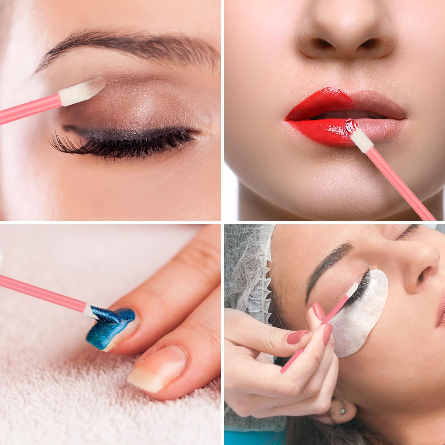 700 Piece Disposable Lip Wands - Lip Brushes, Lipstick & Gloss Applicators - Lint Free Makeup Applicator Brush Beauty Tool - Pink Beauty and Personal Care BTYMS
