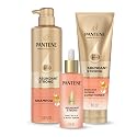 Pantene Abundant & Strong 3-Piece Regimen with B5 Complex + Niacinamide, Shampoo (13.5 oz), Conditioner (8 oz), Serum (2 oz) for Hair Loss, Thinning