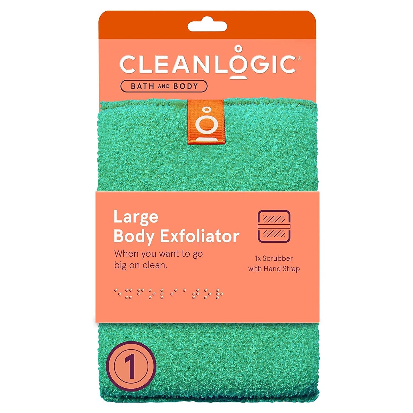 Cleanlogic Large Exfoliating Body Scrubber, 1 Count Beauty & Personal Care Cleanlogic