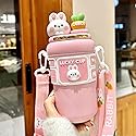 Straw Insulated Cup for Cute Girls and Kids - High Value Drinking Cup for School, Ideal for Children (Pink)