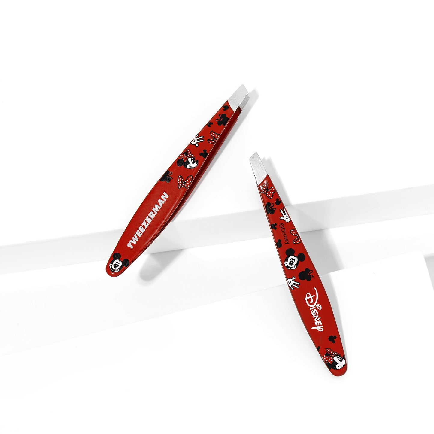Tweezerman Disney's Mickey Mouse & Minnie Mouse We Got Ears Mini Slant Tweezer - Tweezers for Eyebrows, Travel Tweezers for Eyebrows, Facial Hair