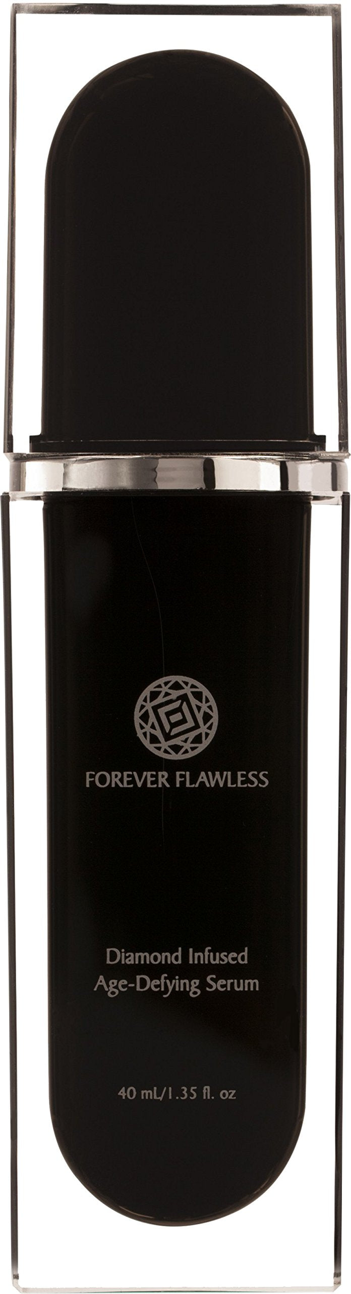 Forever Flawless Black Diamond Infused Age Defying Serum Designed for Anti Wrinkle, Anti Aging, Gentle Exfoliating for Women, Young Again Facial