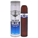 Cuba Silver Blue Eau de Toilette Spray for Men, 3.3 Ounce, brown