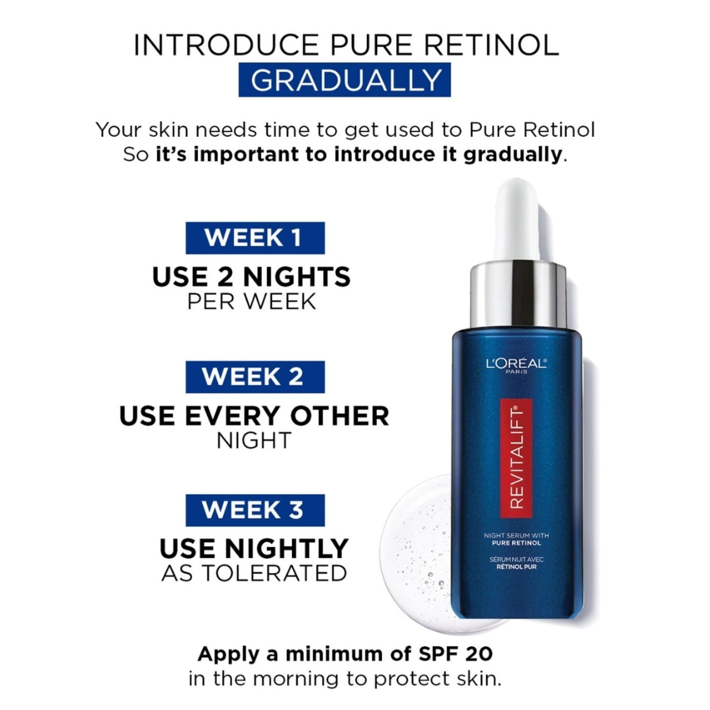'L'Oreal Paris Revitalift Triple Power LZR Retinol Night Serum For Face, With 0.3% Pure Retinol, Moisturizes Skin and Eliminates Deep Wrinkles