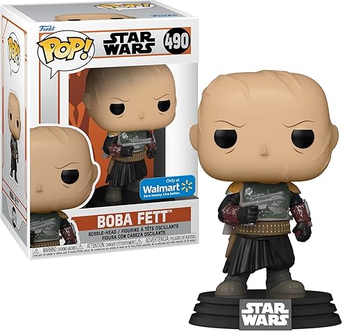 Funko Pop! Star Wars: Mandalorian - Boba Fett Without Helmet Vinyl Bobblehead Exclusive