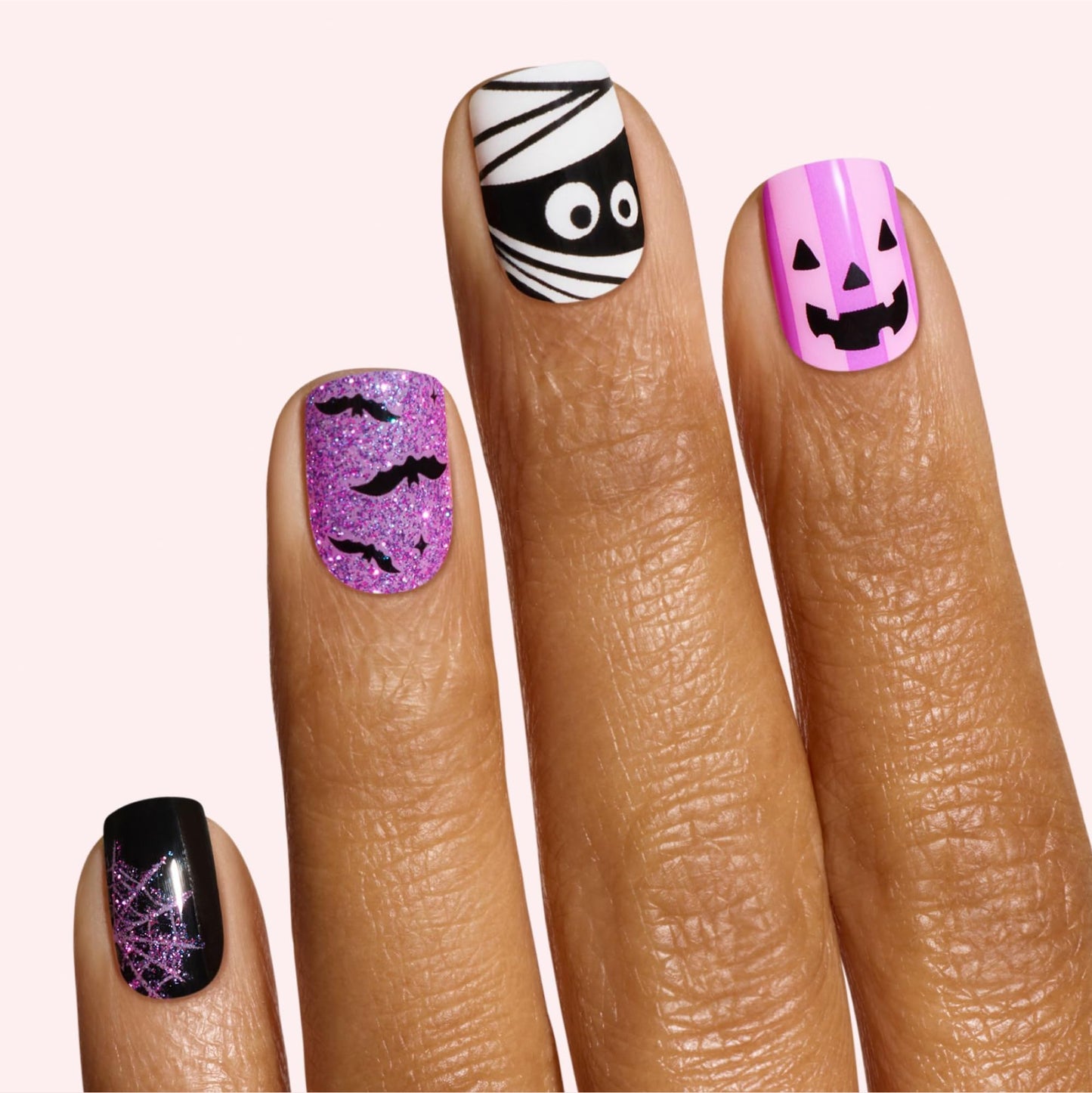 Dashing Diva Gloss Nail Strips - My Boyfriend Jack - UV Free, Chip Resistant, Long Lasting Gel Nail Stickers - 3-Piece Halloween Glow-In-The-Dark Beauty & Personal Care Dashing Diva