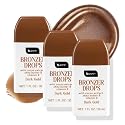 b.pure Moisturizing Bronzer Drops | Dark Gold | Tinted Face & Skin Glow Enhancer | 1 oz, 3-Pack