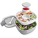 Bentgo Salad Container - 54 oz Bowl with 4-Compartment Toppings Tray, Leak-Proof Dressing Container, Reusable Fork, BPA-Free Lunch Box for Meal Prep…