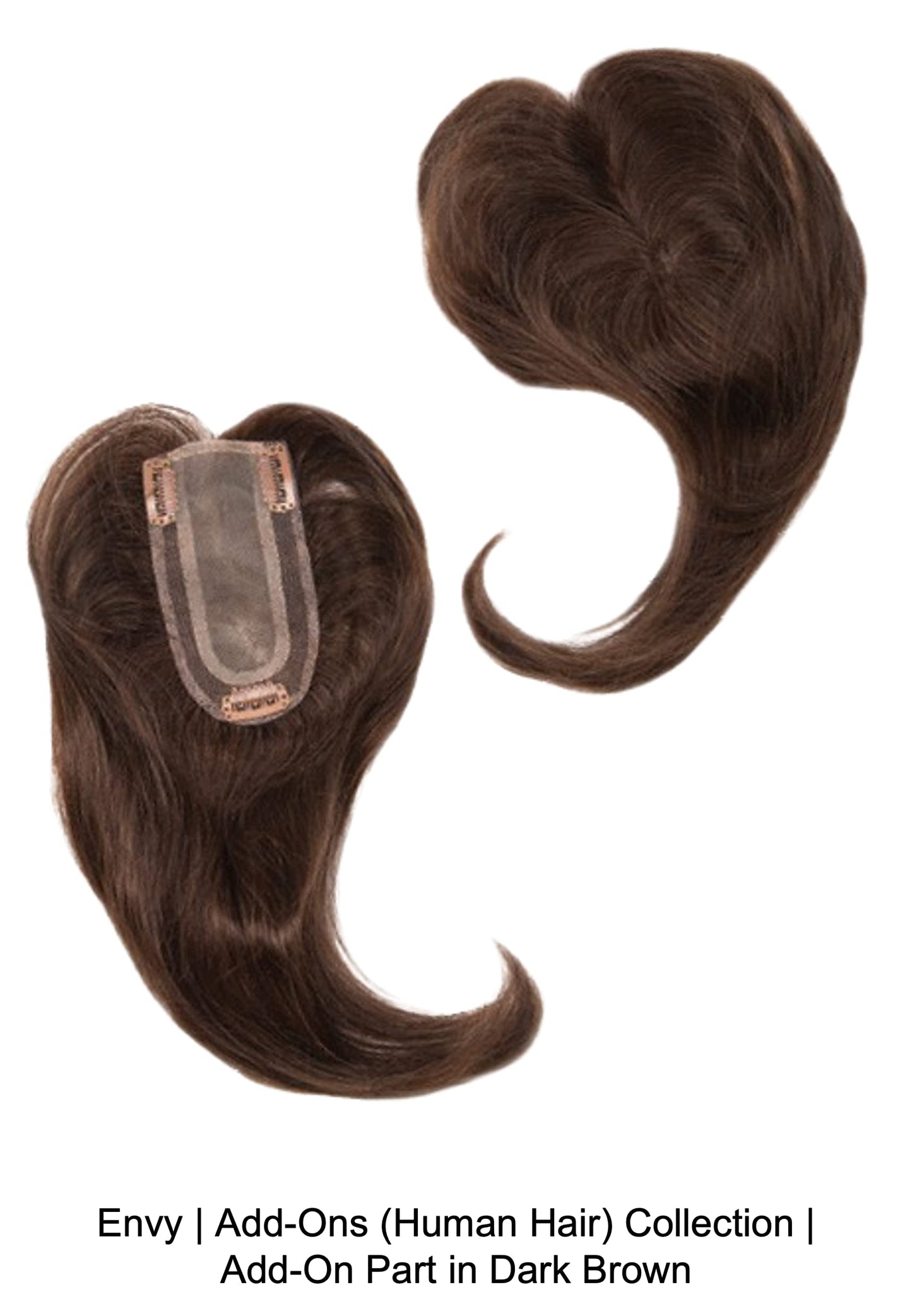 ADD-ON PART Human Hair/HF Synthetic Blend Topper by Envy, 5PC Bundle: Topper, 4oz Mara Ray Luxury Shampoo & Conditioner, Wide Tooth Comb, and 19 Page