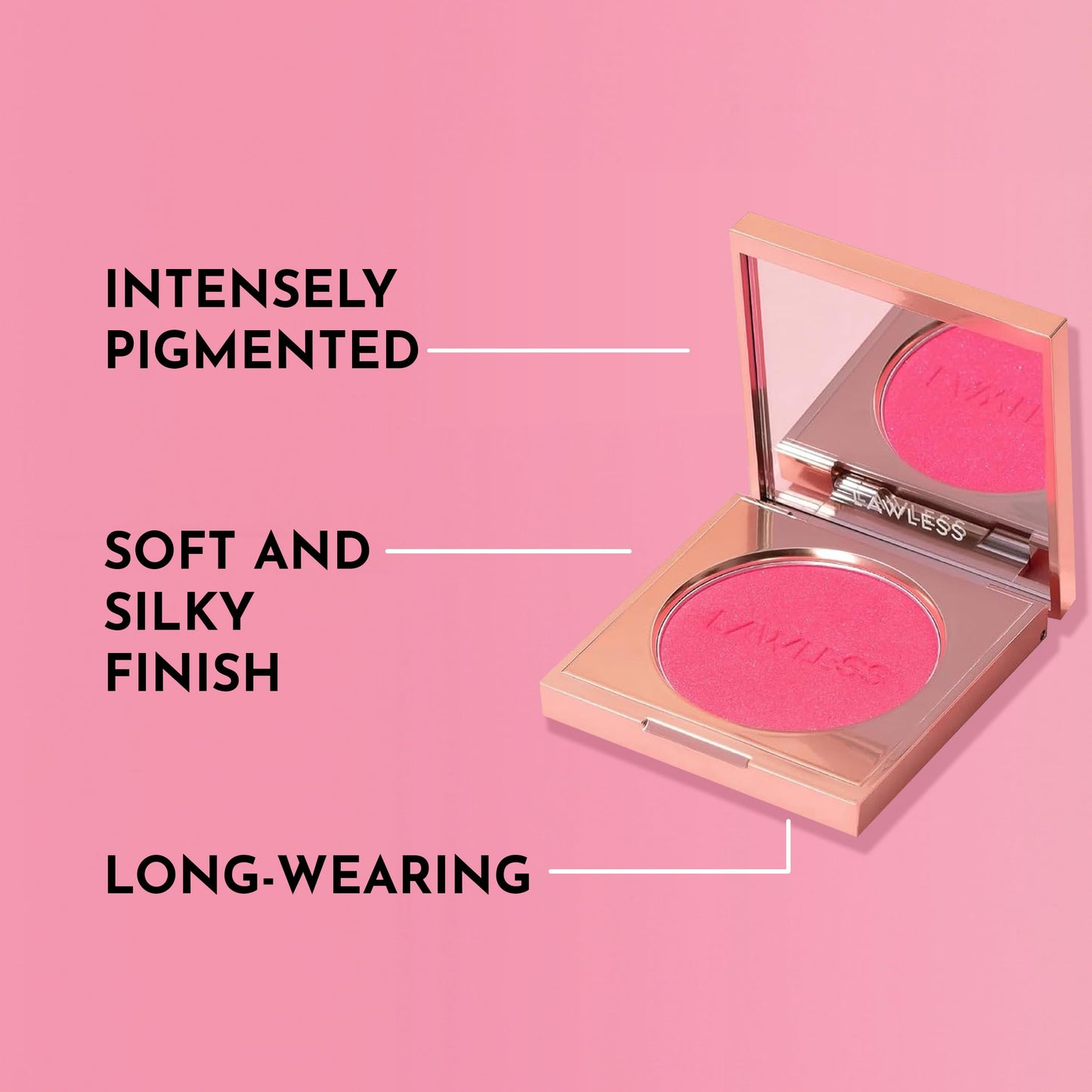 LAWLESS Women's Make Me Blush Talc Free Velvet Blush, Watermelon, Pink, 0.18 Ounce