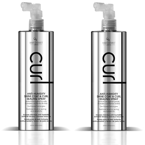 Hair Chemist CURL Anti Humidity Shine Coat & Curl Sealing Spray 8 oz. (Pack of 2)