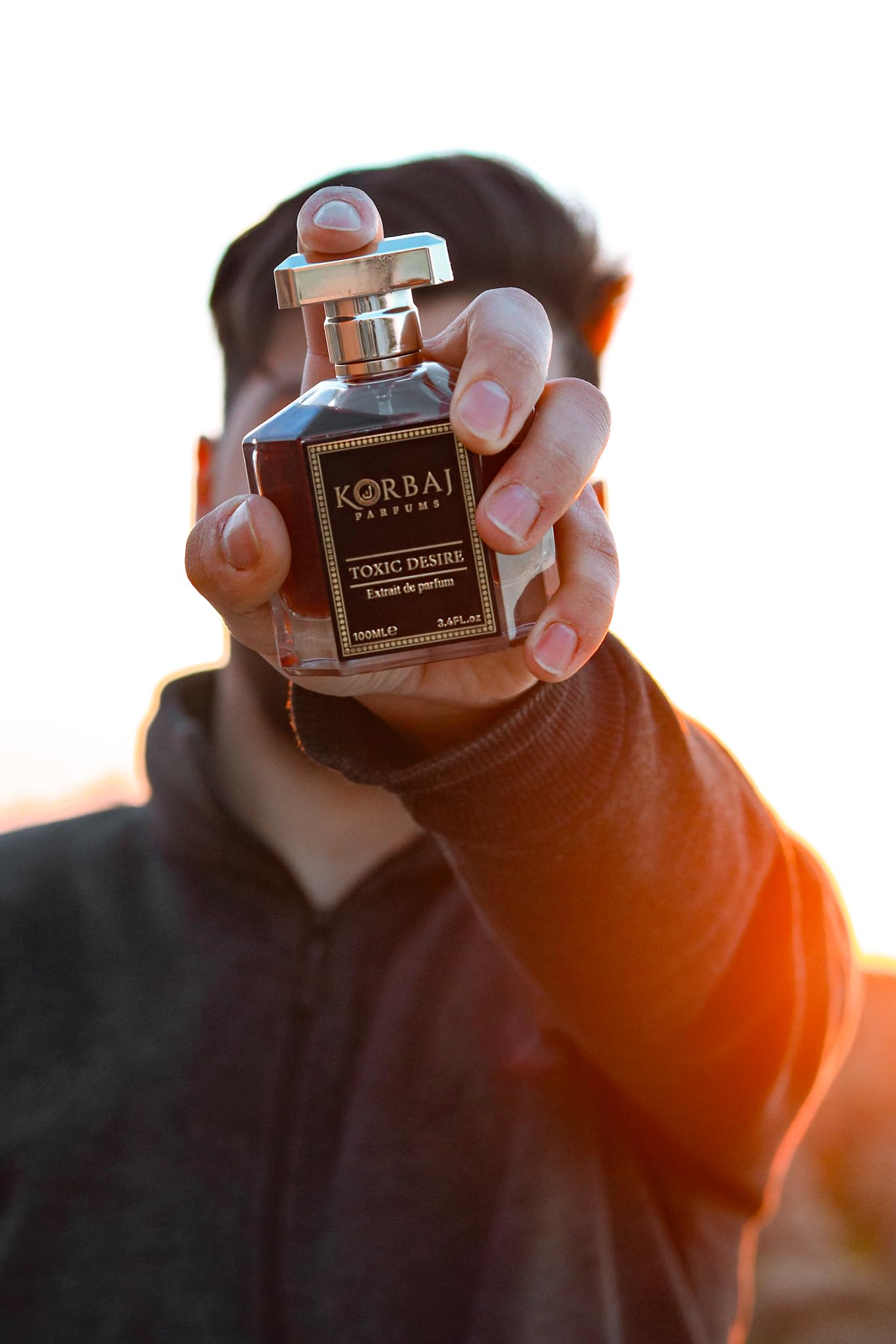 KORBAJ PARFUMS Toxic Desire - Arabian Perfume for Women and Men, EDP Mens Cologne with Cognac Oil, Oak Absolute, Cinnamon Essence, Tonka Bean