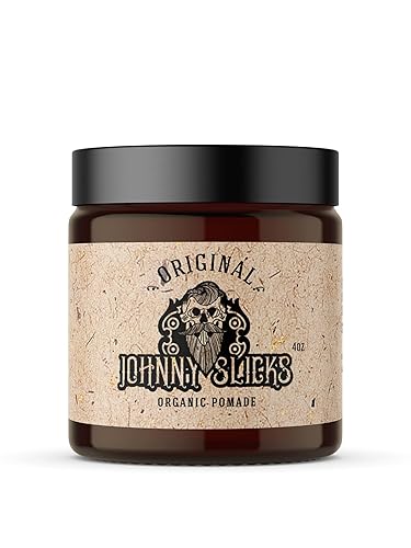 Johnny Slicks Oil Based Pomade | Organic Hair Styling for Men, Low to Medium Hold | Promotes Healthy Hair Growth & Helps Hydrate Dry Skin, (Original
