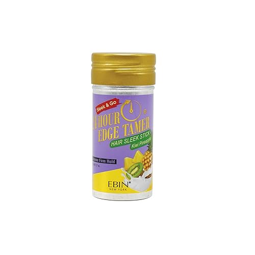 EBIN NEW YORK 24 Hour Edge Tamer Hair Sleek Stick, Extreme Firm Hold, 2.7 oz, Kiwi Pineapple - Sleek & Go, No Flaking and White Residue