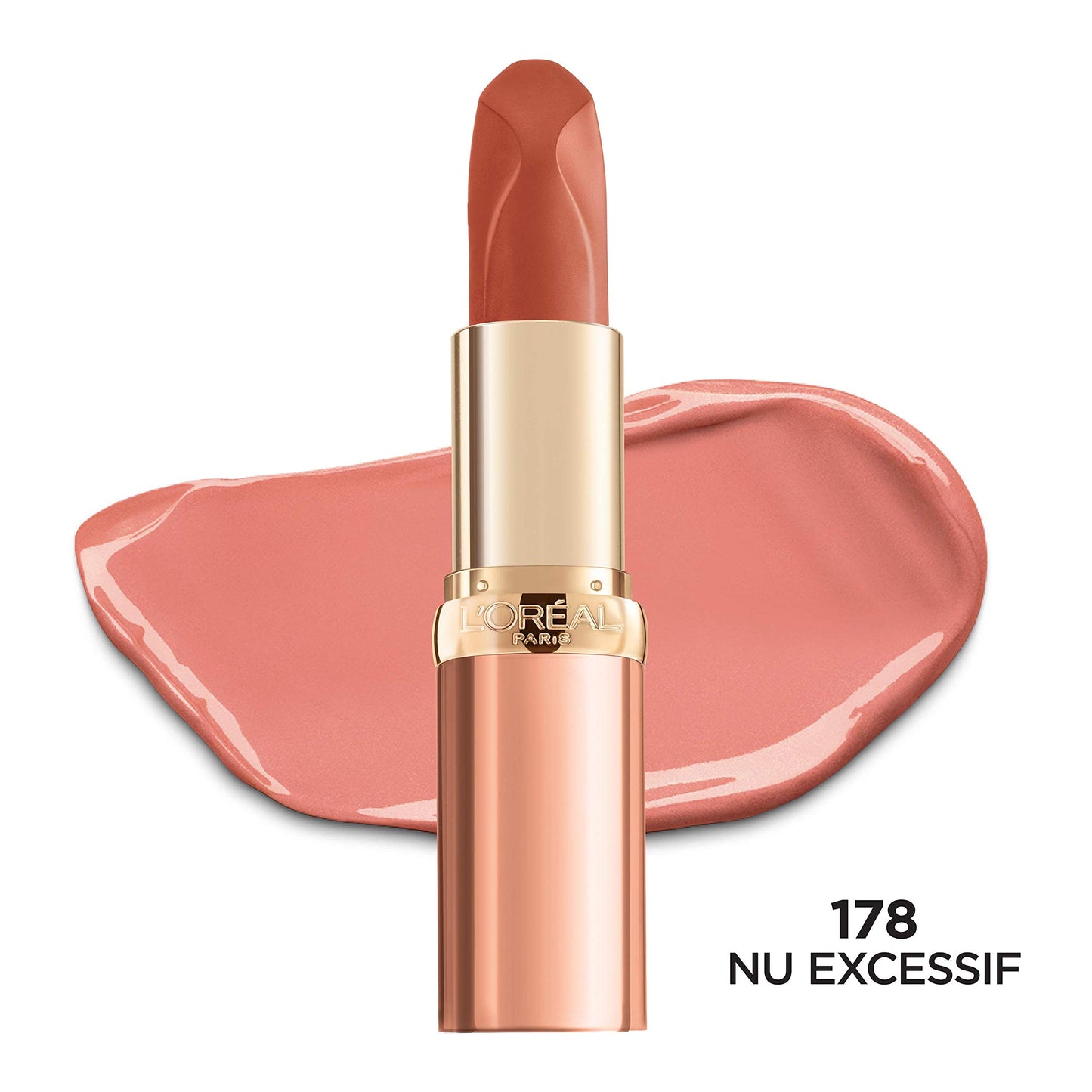 L'Oreal Paris Colour Riche Les Nus Lipstick, Nu Excessif, 0.13 Oz.