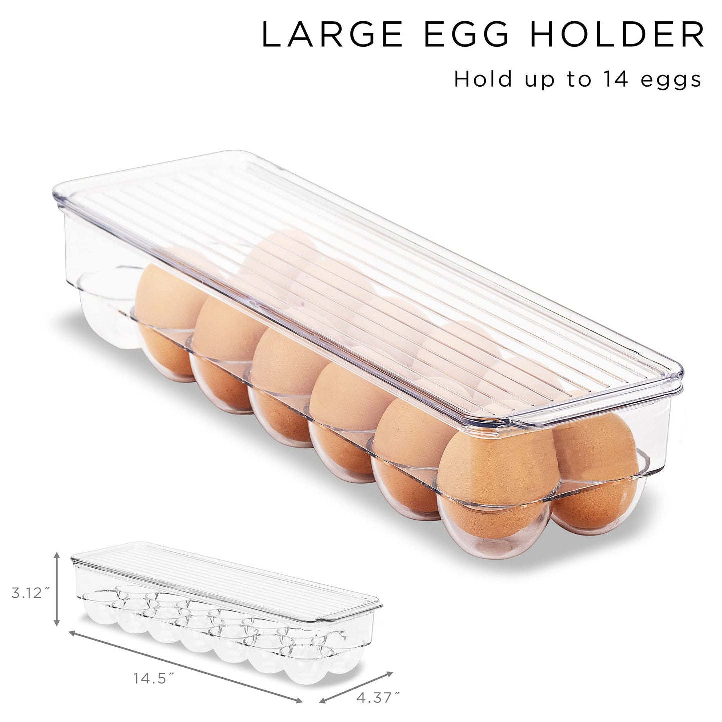 Sorbus Fridge Bins and Freezer Bins Refrigerator Organizer Stackable Food Storage Containers BPA-Free Drawer Organizers for Refrigerator Freezer…