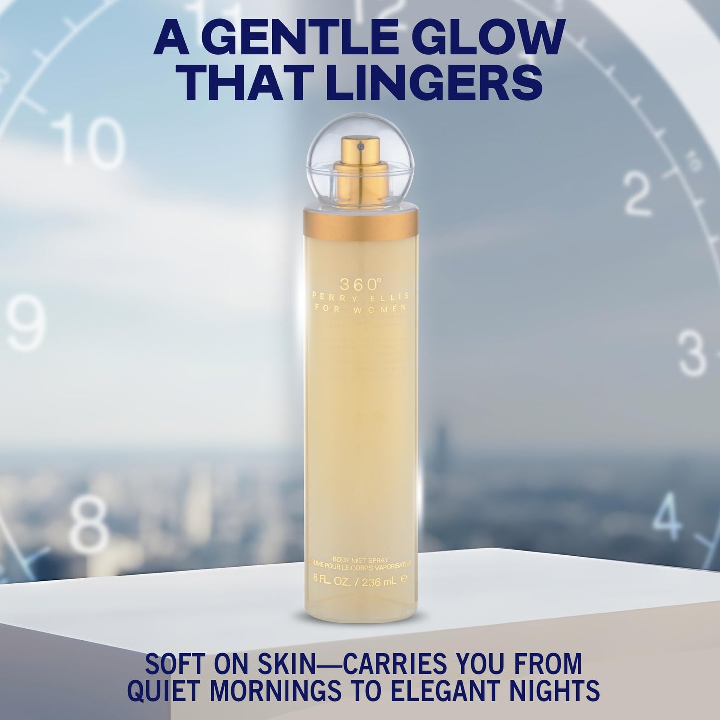 Perry Ellis 360° Body Spray for Women - Fruity, Floral Body Mist, Perfumes for Women, EDT, Long Lasting Fragrance, Eau De Parfum with Fresh Scent - 8