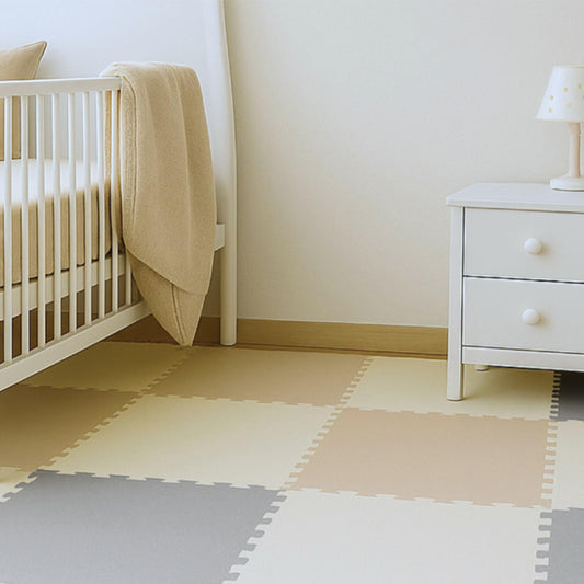 FlooringInc's Rainbow & Natural Harmony Playmat - Kid Safe Foam Floor Tiles with Removable Edges - 2'x2', 1/2" Thick (Earthy, 6 Tile Pack)