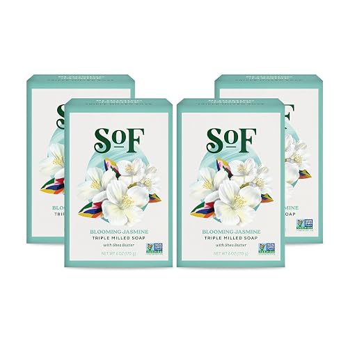 South Of France SoF Triple Milled Bar Soap - With Coconut Oil & Organic Shea Butter- Vegan & Non GMO- Free From Phthalates, Sulfates & Parabens