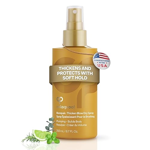 Colorproof Biorepair Thicken Blow Dry Spray 6.7 Fl. Oz. Volumizing Hair Prep Spray for Fine, Thinning Hair w/Fresh Lime, Eucalyptus, Mint Leaf