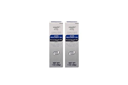 Equate 10% Benzoyl Peroxide Acne Treatment Gel, 1oz, 2 pack