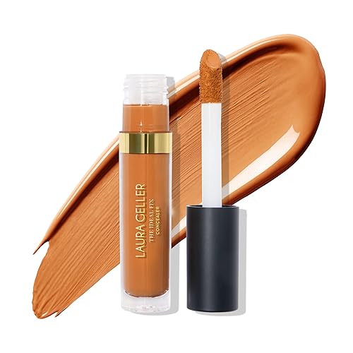 LAURA GELLER NEW YORK The Ideal Fix Concealer - Tan - Buildable Medium to Full Coverage Liquid Concealer - Covers Under Eye Dark Circles & Blemishes