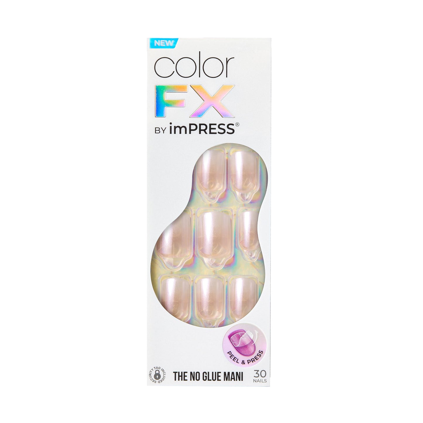 Kiss colorFX by Impress Press On Nails, ‘Connection’, Solid White, Short Squoval, IMPROVED adhesive, Up to 10-Day Hold, Nail Kit Includes 30 Fake Beauty & Personal Care imPRESS